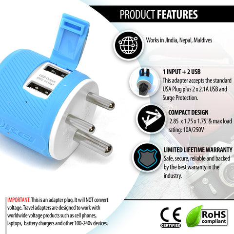 2 USB + 1 INPUT - Type D