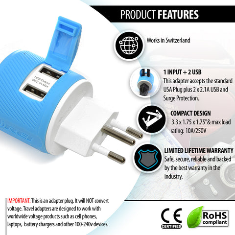 2 USB + 1 INPUT - Type J