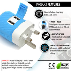 2 USB + 1 INPUT - Type G