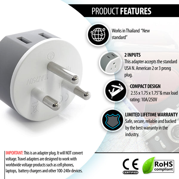 Chile Travel Adapter Kit, Going In Style — Going In Style, Travel Adapters